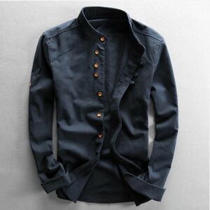SOULONA Men's "Katana"
Japan-Style Shirt in Navy